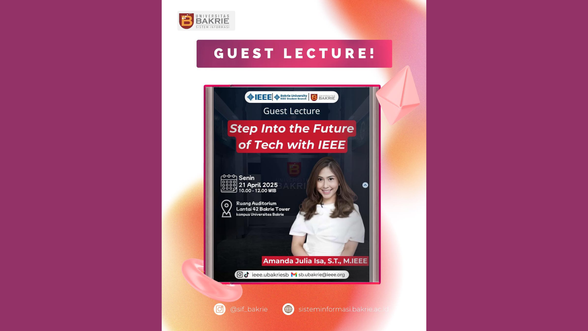 Guest Lecture: Step into the Future of Technology with IEEE!