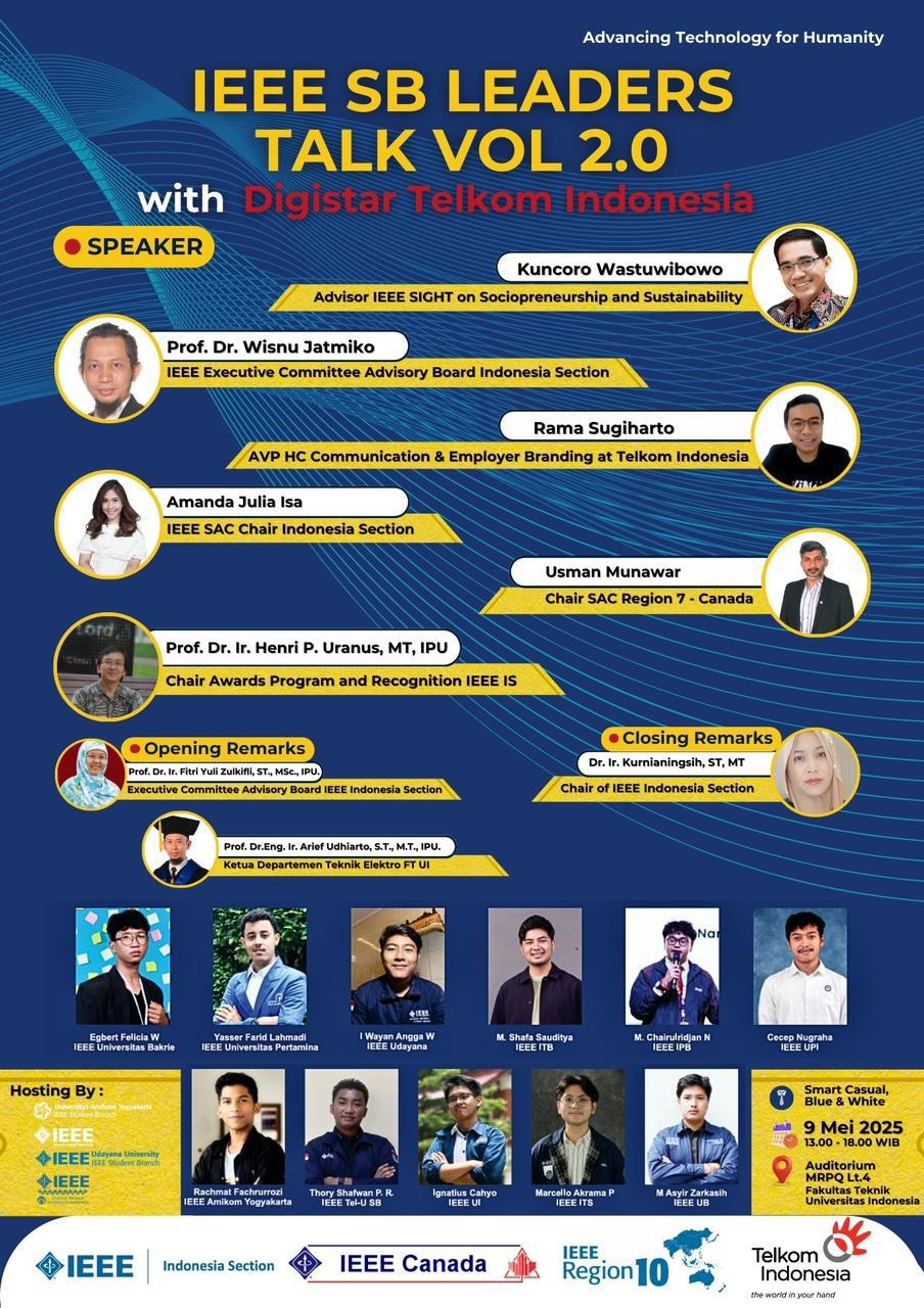 IEEE Student Branch Leaders Talks 2.0: Membangun Kolaborasi dan Dampak Sosial Berkelanjutan