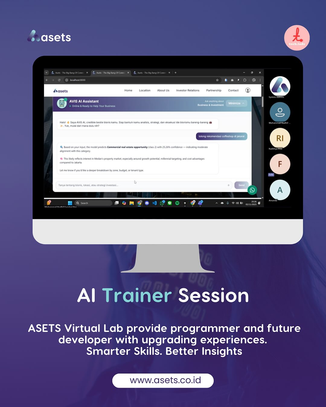 AI Trainer Session: Meningkatkan Keterampilan Programmer Melalui ASETS Virtual Lab
