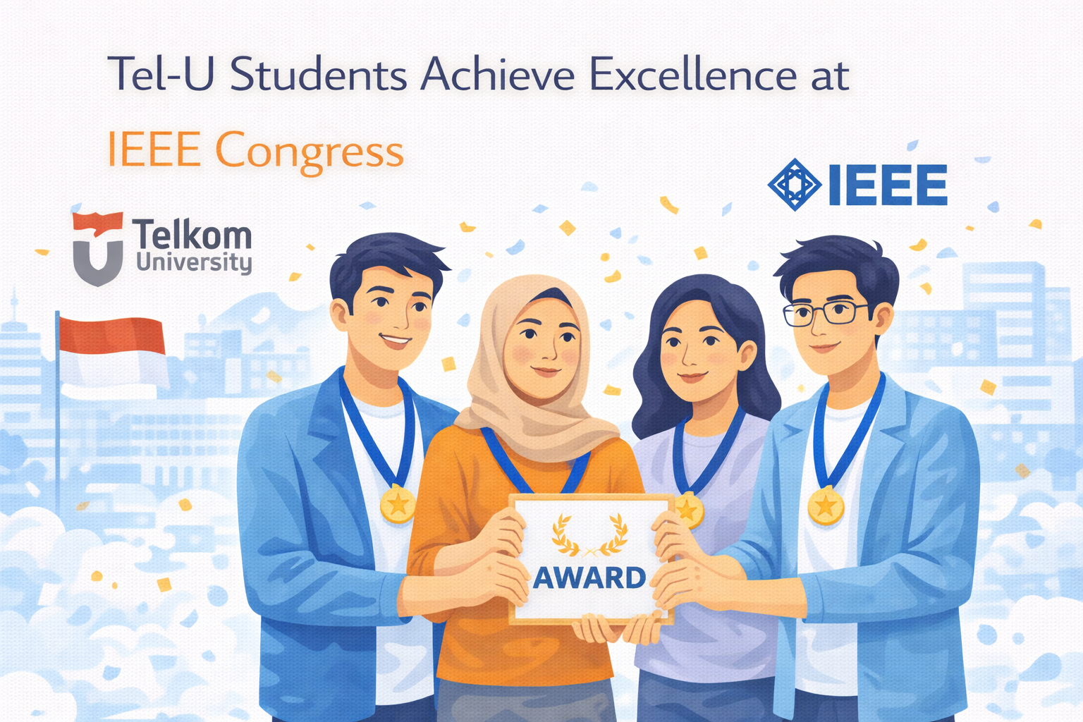 Tel-U Students Achieve Excellence at IEEE Congress
