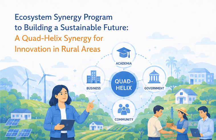 Ecosystem Synergy Program to Building a Sustainable Future: A Quad-Helix Synergy for Innovation in Rural Areas